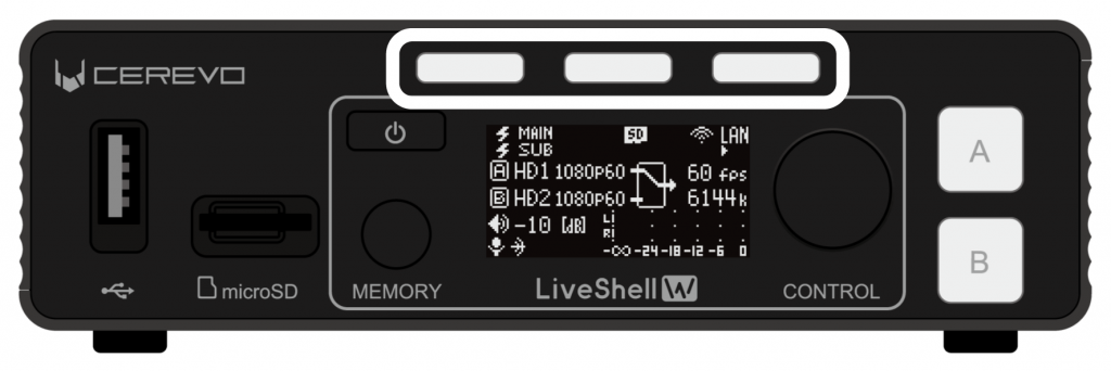 stream indicator buttons